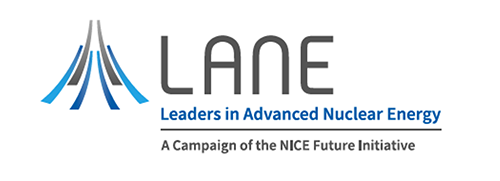 Logo for LANE: Leaders in Advanced Nuclear Energy - A Campaign of the NICE Energy Future